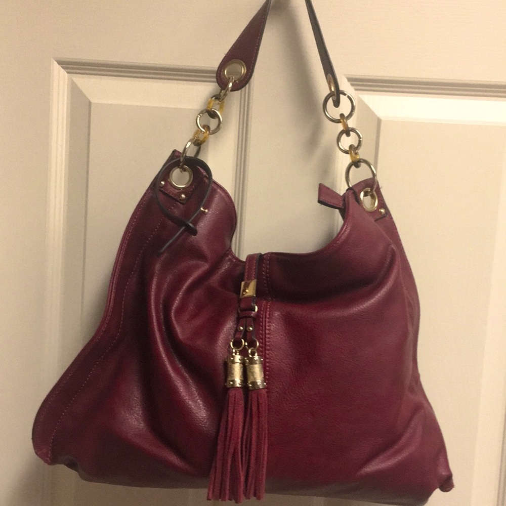 Elegant Burgundy Wine Leather Cross Body/ Shoulder Bag - Picture 13 of 13